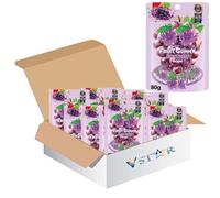 Christmas Fruity Gummy Burst - Peach, Pineapple & Grape Flavors - 80g Chewy Candy Treats - Holiday Fruit Gummies - Fun for Every Age -As (24 x Pack, Gummy Grape)