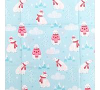 Christmas Fun Fabric Xmas Material - Half Metres & Metre Lengths (Blue Polar Bears, 1 Metre)