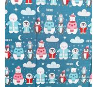 Christmas Fun Fabric Xmas Material - Half Metres & Metre Lengths (Dark Blue Polar Friends, Half Metre)