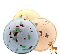 Christmas Funky Bath Bombs: Luxurious Festive Scents, Vibrant Colors, 180g+ Each - Ideal for Gifts & Relaxation