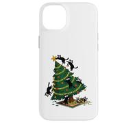 Christmas Funny Black Cats Xmas Tree Chaos Holiday Cat Lover Case for iPhone 14 Plus