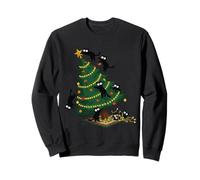 Christmas Funny Black Cats Xmas Tree Chaos Holiday Cat Lover Sweatshirt