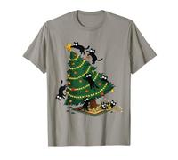 Christmas Funny Black Cats Xmas Tree Chaos Holiday Cat Lover T-Shirt