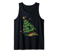 Christmas Funny Black Cats Xmas Tree Chaos Holiday Cat Lover Tank Top