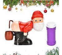 Christmas Funny Bubble Blowing Santa, Santas Theme Bubble Blower, Farting Bubbles Machine, Santa Bubbles Machine, Electric Blowing Buble Toy With Light And Music For Parties, Family Gatherings