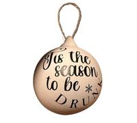Christmas Funny Offensive Bauble-Rude Baubles for Christmas Tree Ball Hanging Ornaments, Funny Offensive Bauble,3D Plastic Novelty Gift Sweary Bauble Bundle Prank for Christmas Party (H)