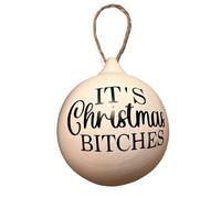 Christmas Funny Offensive Bauble-Rude Baubles for Christmas Tree Ball Hanging Ornaments, Funny Offensive Bauble,3D Plastic Novelty Gift Sweary Bauble Bundle Prank for Christmas Party (F)