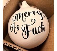 Christmas Funny Offensive Bauble-Rude Baubles,Funny Offensive Bauble,Christmas Tree Ball Hanging Ornaments, Novelty Gift Sweary Bauble Bundle Prank for Christmas Party (G)