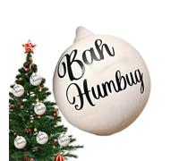 Christmas Funny Offensive Bauble, Rude Christmas Tree Baubles, Funny Prank Ball Christmas Tree Ornament, Rude Dirty Offensive Lettering Decoration For Sparking Laughter