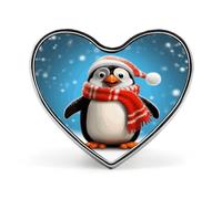 Christmas Funny Penguin Button Pin Design Your Own Personalized Pin Cute Button Badge Exquisite Heart Badge Fashion Brooch Metal Decorative Lapel Pins for Hat Clothes Backpack