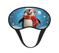 Christmas Funny Penguin Sleep Mask for Side Sleeper Eye Mask for Sleeping Light Blocking Soft Breathable Sleep Eye Mask for Women Men Adjustable Elastic Strap Travel Nap Blackout Eye Shade Cover