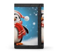 Christmas Funny Penguin Wallet,Credit Card Holder,Three-fold Wallet for Passport Covers, Purse Passport Bag for Men Women