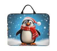 Christmas Funny Penguins Laptop Case 14 Inch Laptop Sleeve Computer Carrying Bag Shockproof Protective Notebook Case Portable Laptop Bag Waterproof Briefcase Bag for Men Women