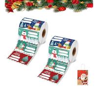 Christmas G-ift Tags & Wrapping Paper Set - Holiday Present Labels,Cute 500 PCS Christmas G-ift Tags,Holiday Present Labels,Jumbo Rolls Bulk with Self Adhesive Name Stickers (1000pcs)