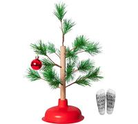 Christmas Gag Gift Plunger Tree - White Elephant Party Prank Present Xmas Decorations Ornament (Assembly Needed)