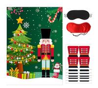 Christmas Games - 100G 20.24 x 11.14 In Pin The Hat Festive | Christmas Party Games | Birthday Activities, Party for Family, Home, Festival, Gathering, Birthday, Holiday, F