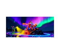 Christmas Garage Door Banner Cover Decorations | In The Dark Santa Fluorescent Background | Great Christmas Garage Door Background Decoration - For Outdoor Porch Pare