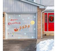 Christmas Garage Door Decorations - Cute Decals and PVC Stickers for Outdoor Xmas Decor - Reusable Window Arches for Auto Party Decorations