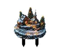 Christmas Garden Decorations Christmas Architecture Plan Wooden Sign Festive Home & Garden Holiday Atmosphere Insert For Season (D, 40X30CM)