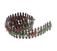 Christmas Garden Fence - Wooden Holiday Display, Mini Festive | Fence Stakes Illuminated LED Table Scene Table Table Miniature Winter Decoration For Home Living Room And Fun Season Of The E