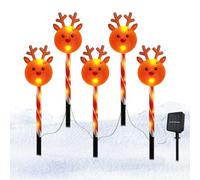 Christmas Garden Marker Lights,Christmas Driveway Stake With Lights | Solar Powered Waterproof Landscape Decoration,For Patio Lawn Home Parties Indoor Outdoor Garden And Party