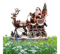 Christmas Garden Stakes - 2D Acrylic Santa Christmas Yard Stakes | Realistic Reindeer Spikes Cute Decoration for Lawn Flower Pots Fences Patio Outside Holiday Easter Children