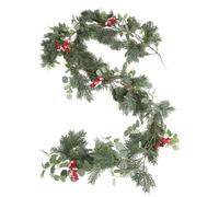 Christmas Garland 180cm Artificial Pine Eucalyptus Red Berries | This flexible 180cm artificial garland brings a festive touch to your with realistic pine, eucalyptus and red berries.