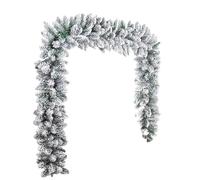 Christmas Garland 2.7 m Snow Covered - Artificial Fir Garland with Realistic Look & Winter Snow Effect - Ideal for Fireplace, Stair Railings, Front Door, Window, Christmas Tree