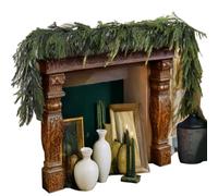Christmas Garland - Artificial Real Feel Green, Realistic Holiday | Artificial green with real feeling, realistic Christmas garland, flexible decorative design, simple holiday decoration