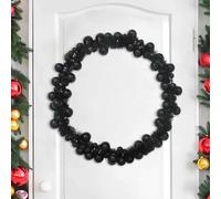 Christmas Garland Black 186cm Polystyrene Ball Garland Indoor/Outdoor Mini Style