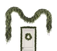 Christmas Garland | Cedar Hanging Decorations | Pine and Cedar Garland with Real Touch Artificial Vegetation | for Porch Decoration of the Fireplace of the Farm of the Holiday House