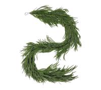 Christmas Garland - Faux Pine Holiday Wreath, Realistic Green, 9 ft Real Touch Garland with Hanging Loops, Decorative Ornament for Fireplace Banster Table, Party, Home Door Setup