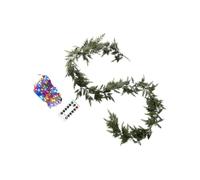 Christmas Garland for Fireplace - 2.7 m Artificial Garland with Remote Control Lighting - Green Cedar Garland Christmas Decoration - For Party Outdoor Front Door Wall Mantle Patio Garden Yard