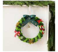 Christmas Garland for Fireplace Decorative Christmas Wreath Easily Create A Festive Atmosphere Suitable For Various Indoor And Outdoor Occasions Adding Charm To Every Corner (Green, 17x17x3cm)