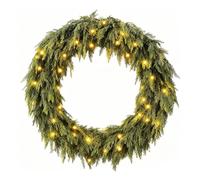 Christmas Garland for Fireplace - Home Decoration with 90 LED Lights - Realistic Artificial Christmas Decoration - for Indoor Fireplace Living Room Bedroom Window Door Tree Party