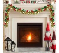 Christmas Garland Multicolour 186cm Polystyrene Lightweight Indoor/Outdoor Decor