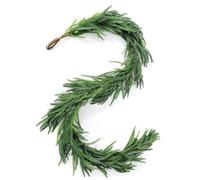 Christmas Garland Norfolk Pine Artificial Pine Greenery Cypress Garland Decoration for Outdoor Indoor Christmas Table Fireplace Wall Home Decor (6ft / 1.8m)