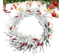 Christmas Garland Outdoor | Festival Window Wreath | Realistic Christmas Garland Winter Decoration for Indoor Outdoor Mantle Fireplace Door Window Porch Table Kitchen Party Wedding