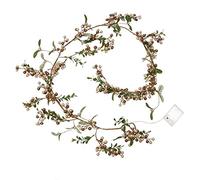 Christmas Garland Pre-Lit LED Illuminated Copper Mistletoe Festive Xmas Tinsel Garland Decoration