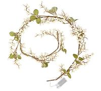 Christmas Garland Pre-Lit LED White Berry Festive Garland Decoration