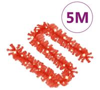 vidaXL Christmas Garland with LED Lights 5 m Red, Red