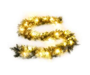 Christmas Garland with LED Lights Green PVC Window Decor 2.7 m/5.2 m vidaXL