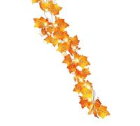 Christmas Garland with Lights - Hanging with Timer, Christmas Garland with Fairy Lights - for Classroom, New Year's Eve Party, Window, Wall, Mantle and Fireplace