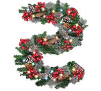Christmas Garland with Lights | Realistic Artificial Christmas Garland Christmas Door Garland,Versatile Christmas Decorations Garland Christmas Decorations Ornaments for Home Malls