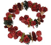Christmas Garland Wooden Pine Cone Festive Xmas Garland (Cinnamon Pine)