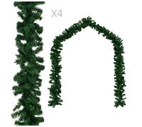 Christmas Garlands 4 pcs Green 270 cm PVC
