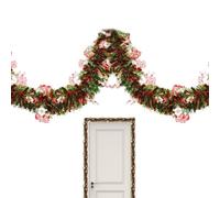 Christmas Garlands for Decoration 16.4 Ft Christmas Party Decoration with | Mantel Garland for Holiday Stair Railing Table Fireplace Door Indoor Outdoor