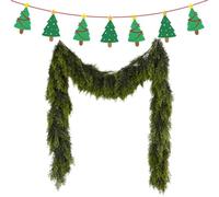 Christmas Garlands for Decoration, Artificial Cedar Decoration for Outdoor | Real Touch Green Plants Decoration for Indoor Outdoor Living Room Stairs Railing Fire Pit Wall Door Table