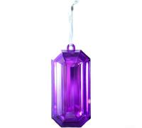 Christmas Gem Pendant, Square Gemstone Ornaments for Adorning Christmas Trees, Wreaths, and Other Seasonal Displays(Purple)