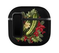 Christmas German Pickle Cute Case Compatible with AirPods 4 Protective Cover with Automatic Lock